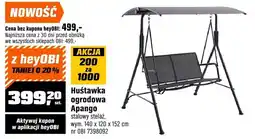 OBI Huśtawka ogrodowa Aponga stalowy stelaż wym. 140x120x152cm nr OBI 7398092 oferta