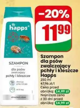 Dino Szampon dla psów zwalczający pchy i kleszcze Happs oferta