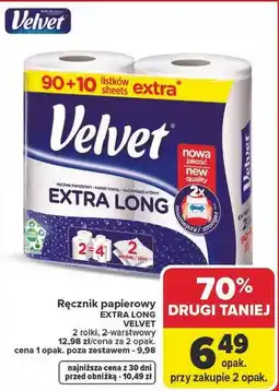 Carrefour Market Ręcznik papierowy EXTRA LONG VELVET oferta