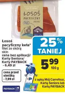 Carrefour Market Łosoś pacyficzny keta* filet ze skórą oferta