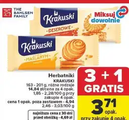 Carrefour Market Herbatniki KRAKUSKI 163 - 201 g, różne rodzaje oferta
