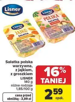 Carrefour Market Sałatka polska warzywna, z jajkiem, z groszkiem LISNER oferta