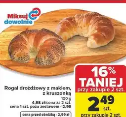 Carrefour Market Rogal drożdżowy z makiem, z kruszonką oferta