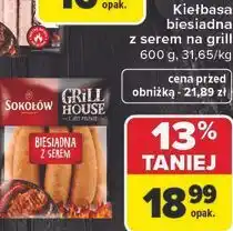 Carrefour Market Kiełbasa biesiadna z serem na grill oferta