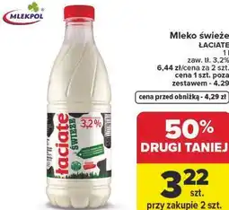Carrefour Market Mleko świeże ŁACIATE oferta