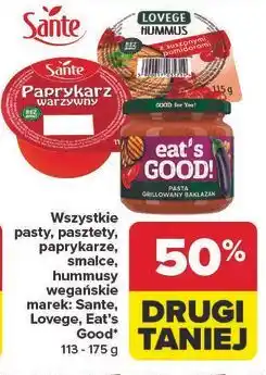 Carrefour Market Wszystkie pasty, pasztety, paprykarze, smalce, hummusy wegańskie oferta