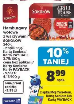 Carrefour Market Hamburgery wołowe z warzywami* SOKOŁÓW oferta