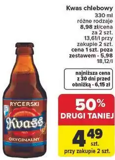 Carrefour Market Kwas chlebowy RYCERSKI Kvass ORYGINALNY oferta