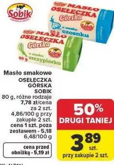Carrefour Market Masło smakowe OSEŁECZKA GÓRSKA SOBIK oferta