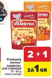 Carrefour Market Przekąska serowa* RAMBYNO, JON-CHEDDAR oferta