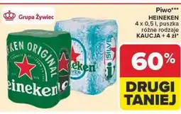 Carrefour Market Piwo Heineken 4 x 0,5 l puszka oferta