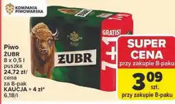 Carrefour Market Piwo Żubr 8 x 0,5 l puszka oferta