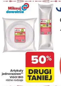Carrefour Market Artykuły jednorazowe VIGO! BIO różne rodzaje oferta