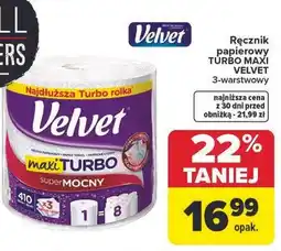 Carrefour Market Ręcznik papierowy TURBO MAXI VELVET 3-warstwowy oferta