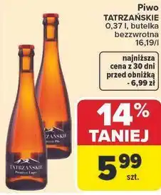 Carrefour Market Piwo TATRZAŃSKIE oferta