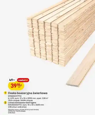 Listwa montażowa niestrugana
