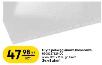 Płyta poliwęglanowa komorowa 5908227329100