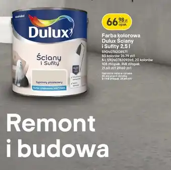 Farba kolorowa dulux ściany i sufity