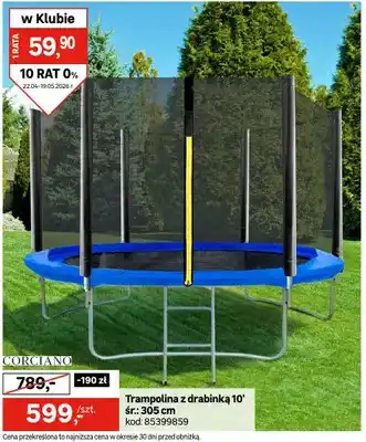 Trampolina z drabinką 10' śr.: 305cm