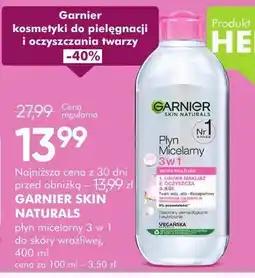 SuperPharm Garnier skin naturals płyn micelarny 3w1 oferta