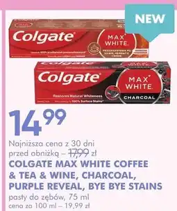 SuperPharm Pasta do zębów colgate max white coffee & tea & wine, charcoal, purple reveal, bye bye stains oferta