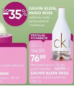 SuperPharm Woda toaletowa damska Calvin Klein In2U oferta