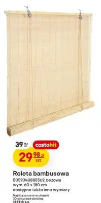 Castorama Roleta bambusowa beżowa wym. 60x180cm oferta