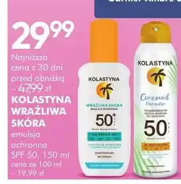 SuperPharm Kolastyna coconut paradise olejek do opalania SPF 50 oferta