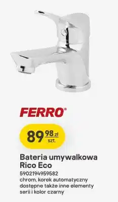 Castorama Bateria umywalkowa Rico Eco chrom korek automatyczny oferta