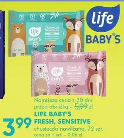 SuperPharm Chusteczki nawilżane life baby's fresh, sensitive oferta