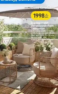 Castorama Zestaw mebli obrotowych Palm oferta