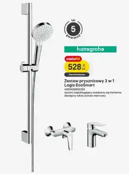 Castorama Zestaw prysznicowy 3 w 1 Logis EcoSmart oferta