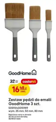 Castorama Zestaw pędzli do emalii GoodHome 3szt oferta