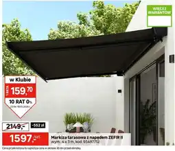 Leroy Merlin Markiza tarasowa z napędem zefir ii wym.: 4x3m oferta