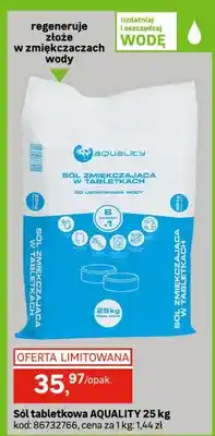 Leroy Merlin Sól tabletkowa aquality 25kg kod: 86732766 oferta