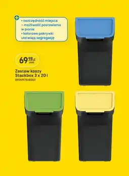 Castorama Zestaw koszy Stackbox oferta