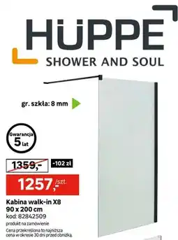 Leroy Merlin Kabina walk-in X8 90x200cm oferta