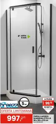 Leroy Merlin Kabina z polskim brodzikiem STELLA 90x90x210cm oferta