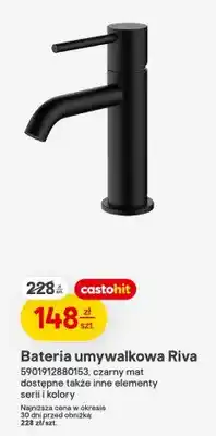 Castorama Bateria umywalkowa Riva czarny mat oferta