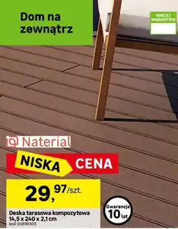 Leroy Merlin Deska tarasowa kompozytowa 14,5x240x2,1cm oferta