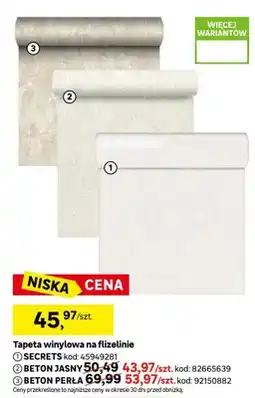 Leroy Merlin Tapeta winylowa na flizelinie BETON PERŁA kod: 92150882 oferta