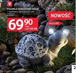 Selgros Figurka ogrodowa Żółw wymiary 34x22x21 cm oczy LED oferta