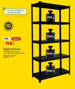 Castorama Regał metalowy 5063022697196, czarny wym. 180x90x40cm, 5 półek oferta