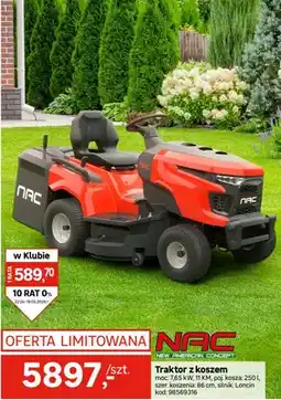 Leroy Merlin Traktor z koszem NAC 7.65kW oferta