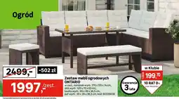Leroy Merlin Zestaw mebli ogrodowych ontario oferta