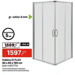 Leroy Merlin Kabina X1 FLEX 80x80x190cm oferta