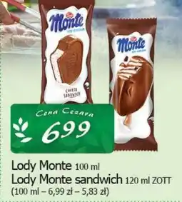 Cezar Delikatesy Lody monte / lody monte sandwich zott oferta
