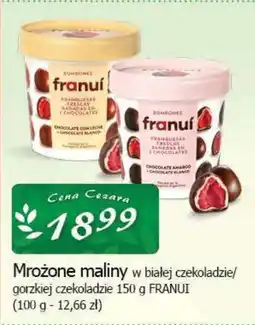 Cezar Delikatesy Mrożone maliny w białej czekoladzie/gorzkiej czekoladzie FRANUI oferta