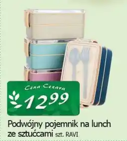 Cezar Delikatesy Podwójny pojemnik na lunch ze sztućcami ravi oferta