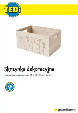 Tedi Skrzynka dekoracyjna z kwiatowym wzorem, ok. 30 × 20 × 15 cm oferta